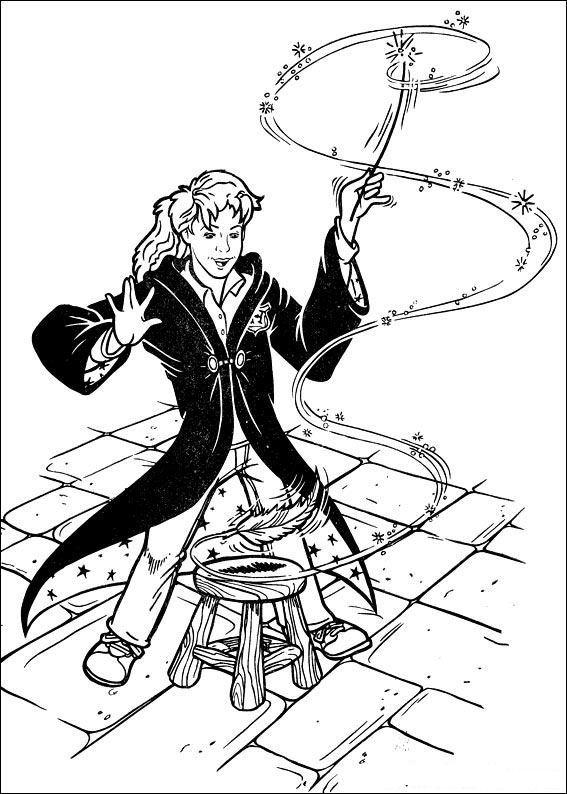 Plansa de colorat cu Harry Potter 119 23